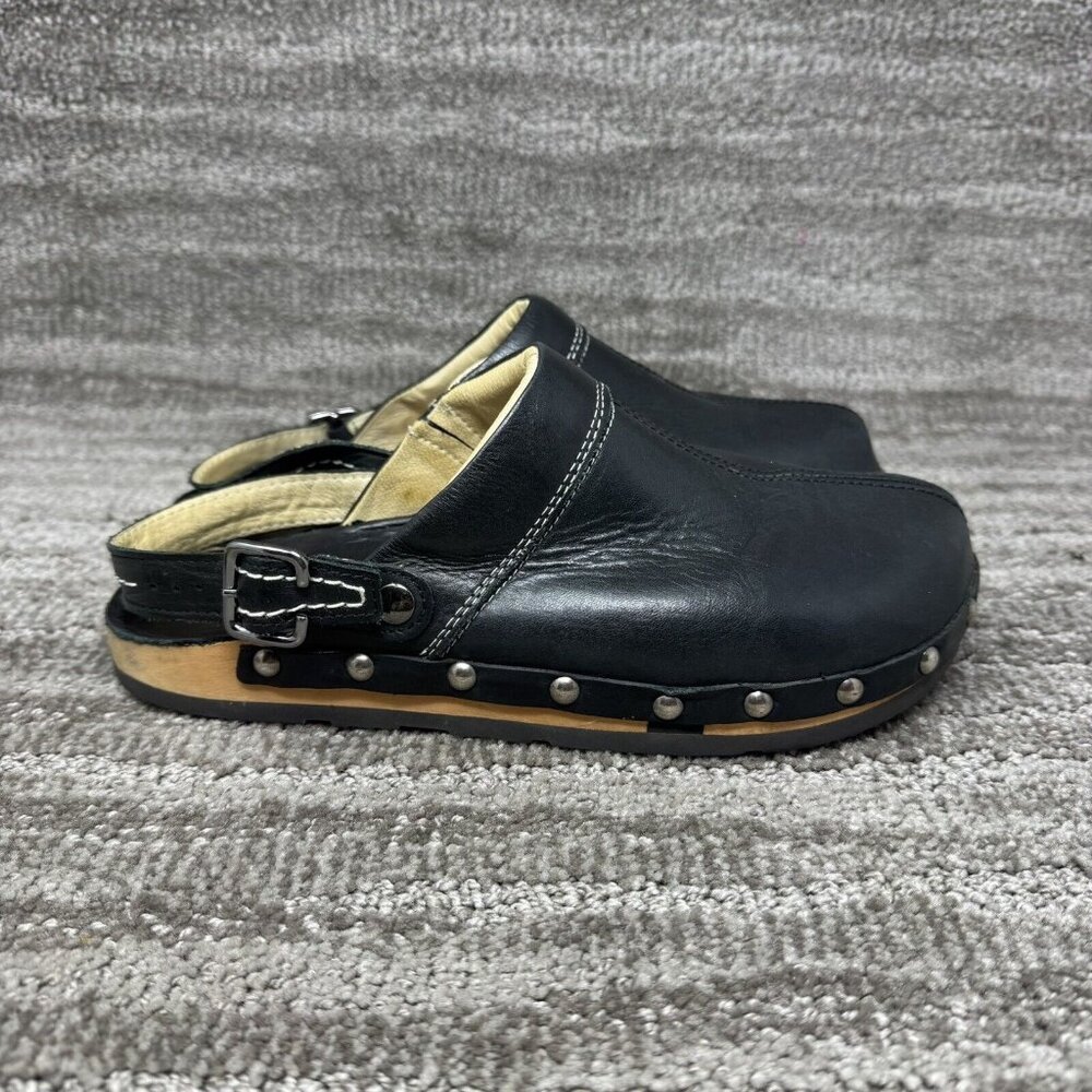 Kalso Earth Shanti Clog Shoe Negative Heel Black Womens Size 8